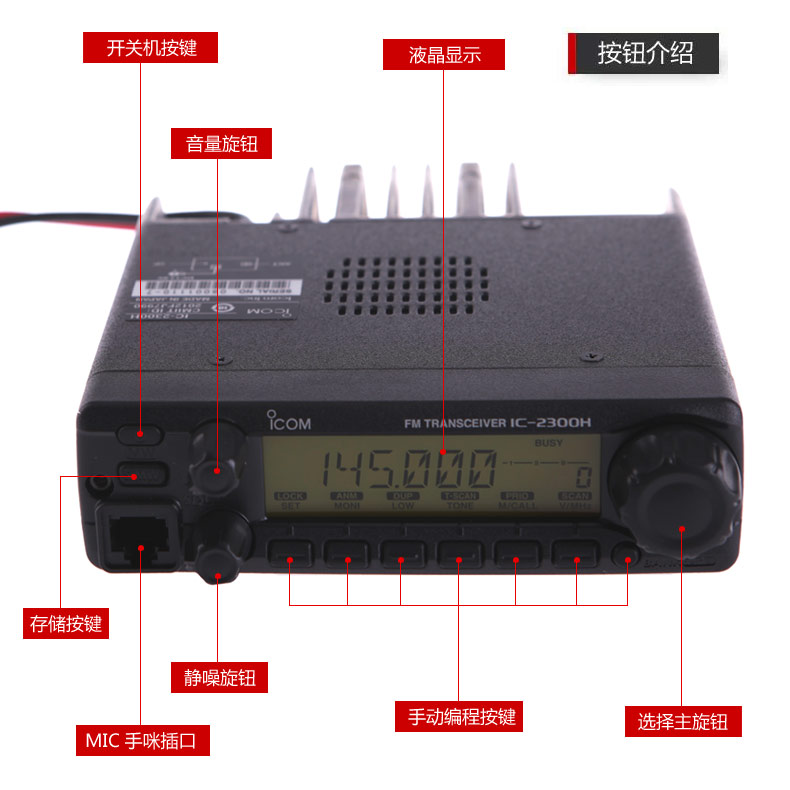 IC-2300H車載對講機使用說明書